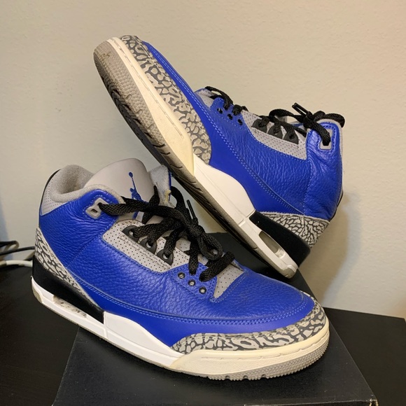 Nike Air Jordan 3 Retro Varsity Royal Cement size 8.5 CT8532-400 - Picture 1 of 9